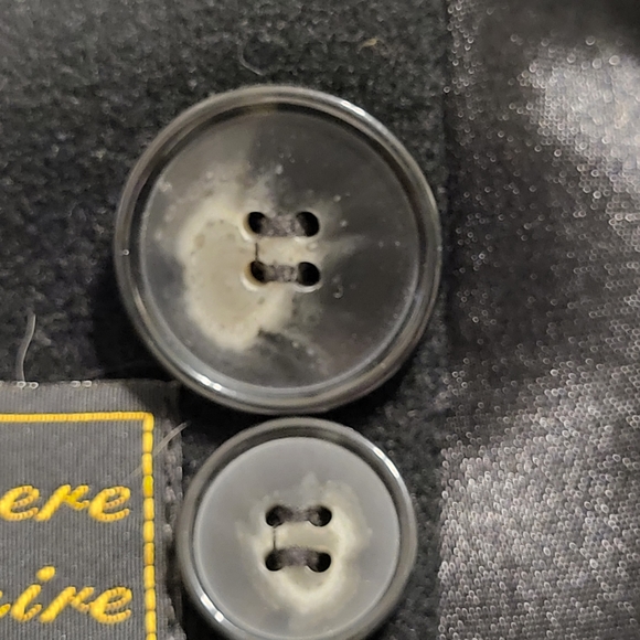 Jones New York black thigh lenght double breasted wool and cashmere coat Sz 12 - Picture 9 of 13